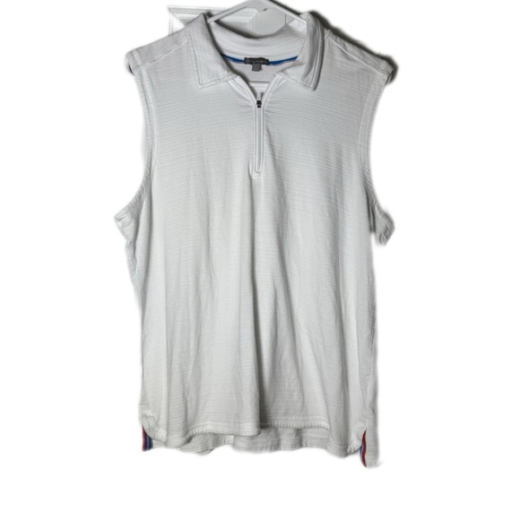 Talbots White Cotton Blend Tank Top - Picture 1 of 3